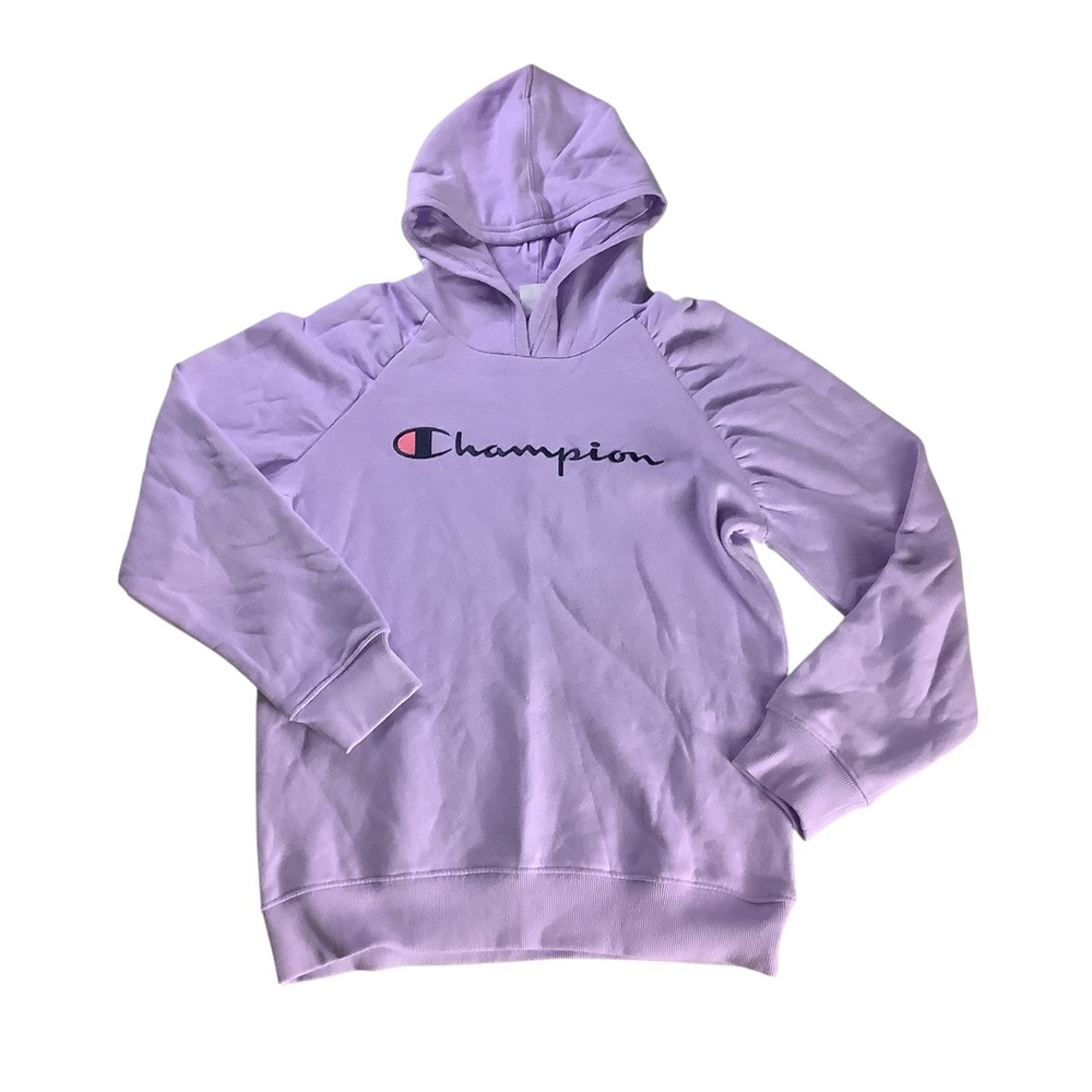 Champion Hoodie Womens XL Lavender Purple Logo Pullover Casual‎ Athleisure